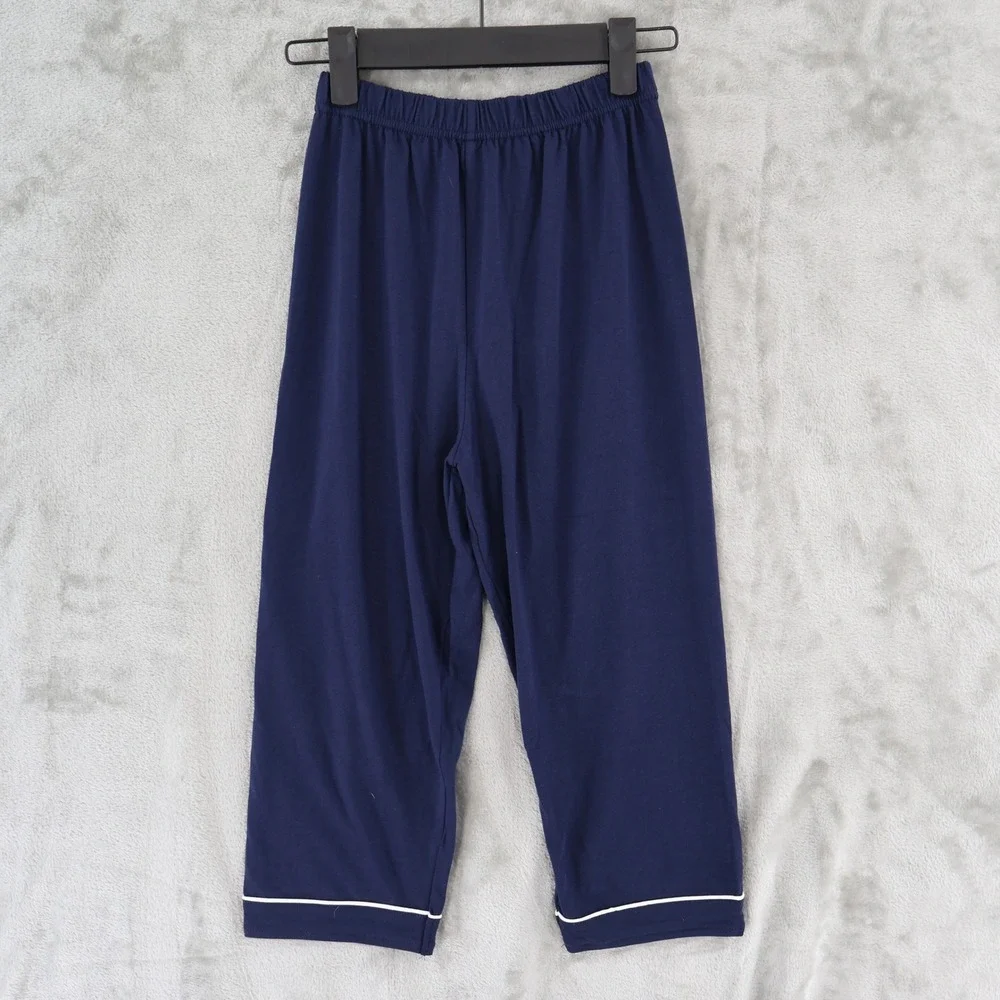 Umeyda Pajama Set Kids Size 130/5T Blue Classic Piping Cotton‎ Long Sleeve NWOT